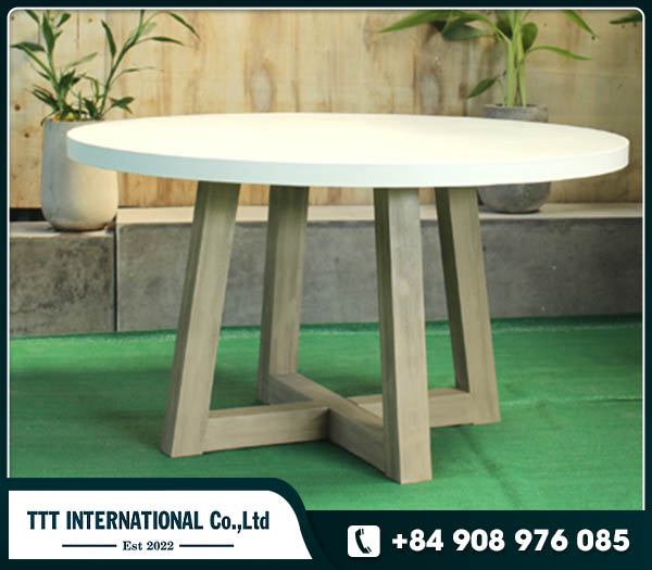 Round coffee table with Acacia wooden outdoor furniture />
                                                 		<script>
                                                            var modal = document.getElementById(